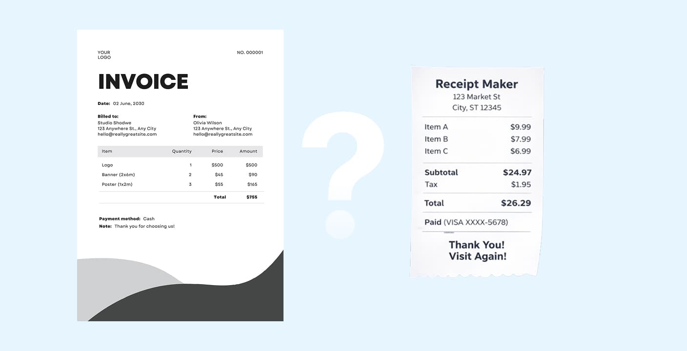 Invoice vs Receipt: What's the Difference?