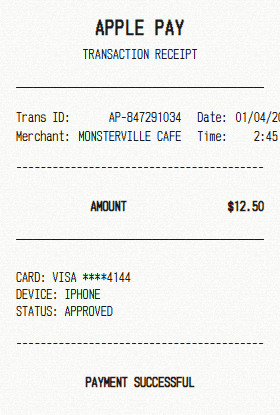 Apple Pay receipt template