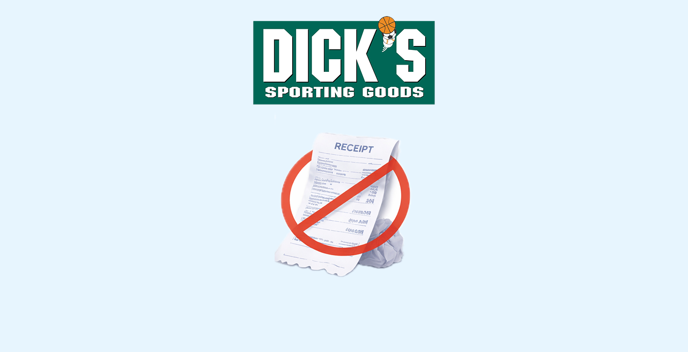 Dick's Sporting Goods Return Policy Without a Receipt